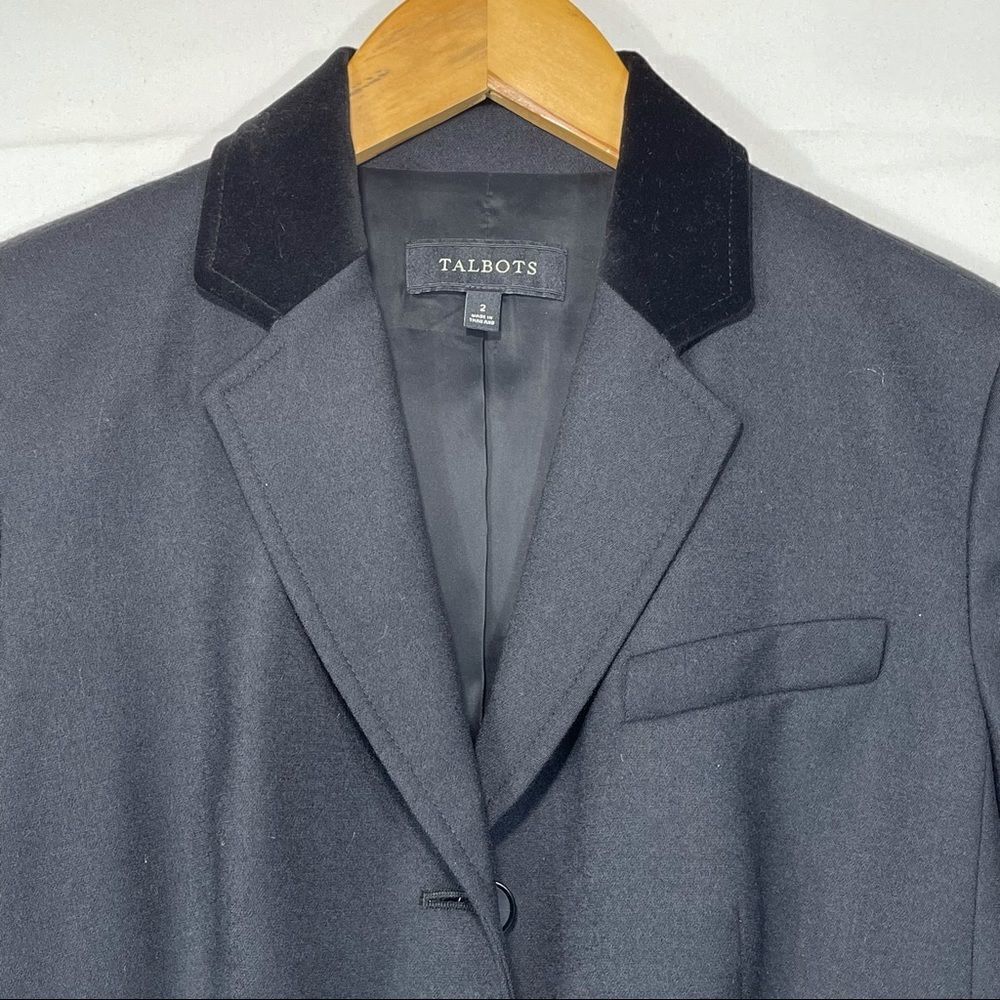 Talbots Black Button Up Blazer Jacket - image 5